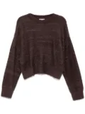 izzue crew-neck jumper - Brown