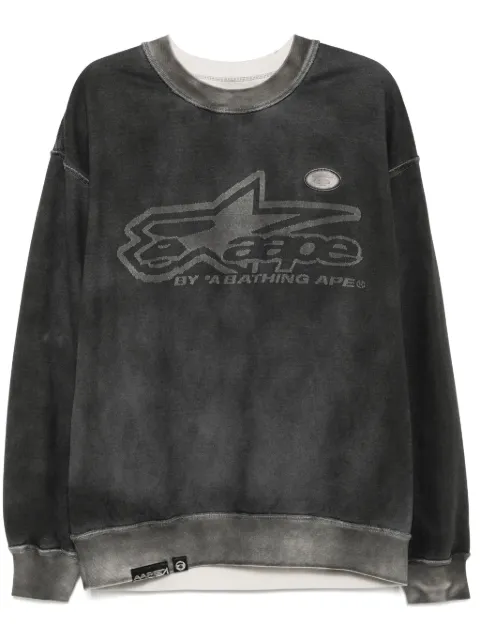 AAPE BY *A BATHING APE® logo washed sweatshirt