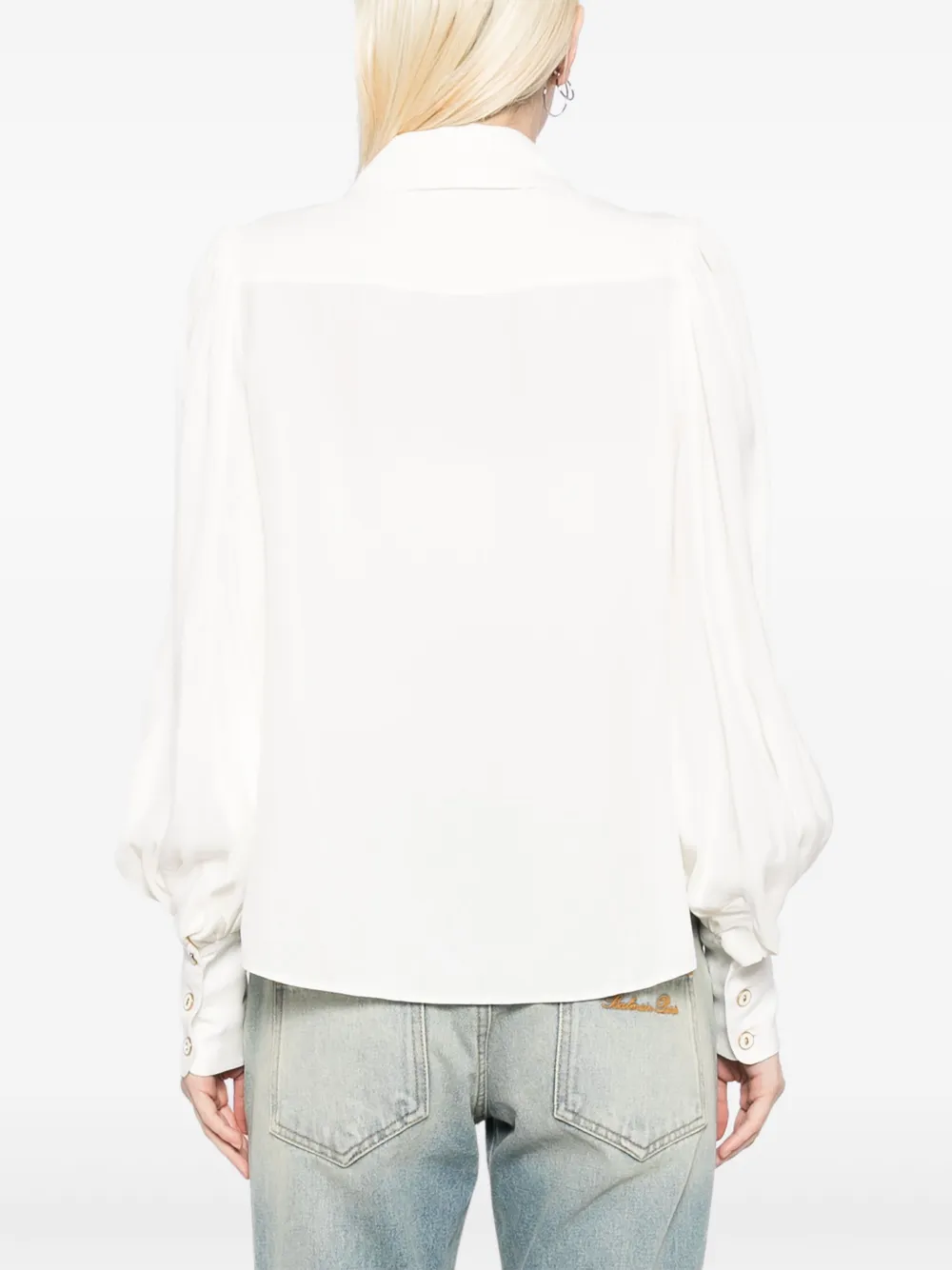 Shop Zimmermann Collared Blouse In 白色