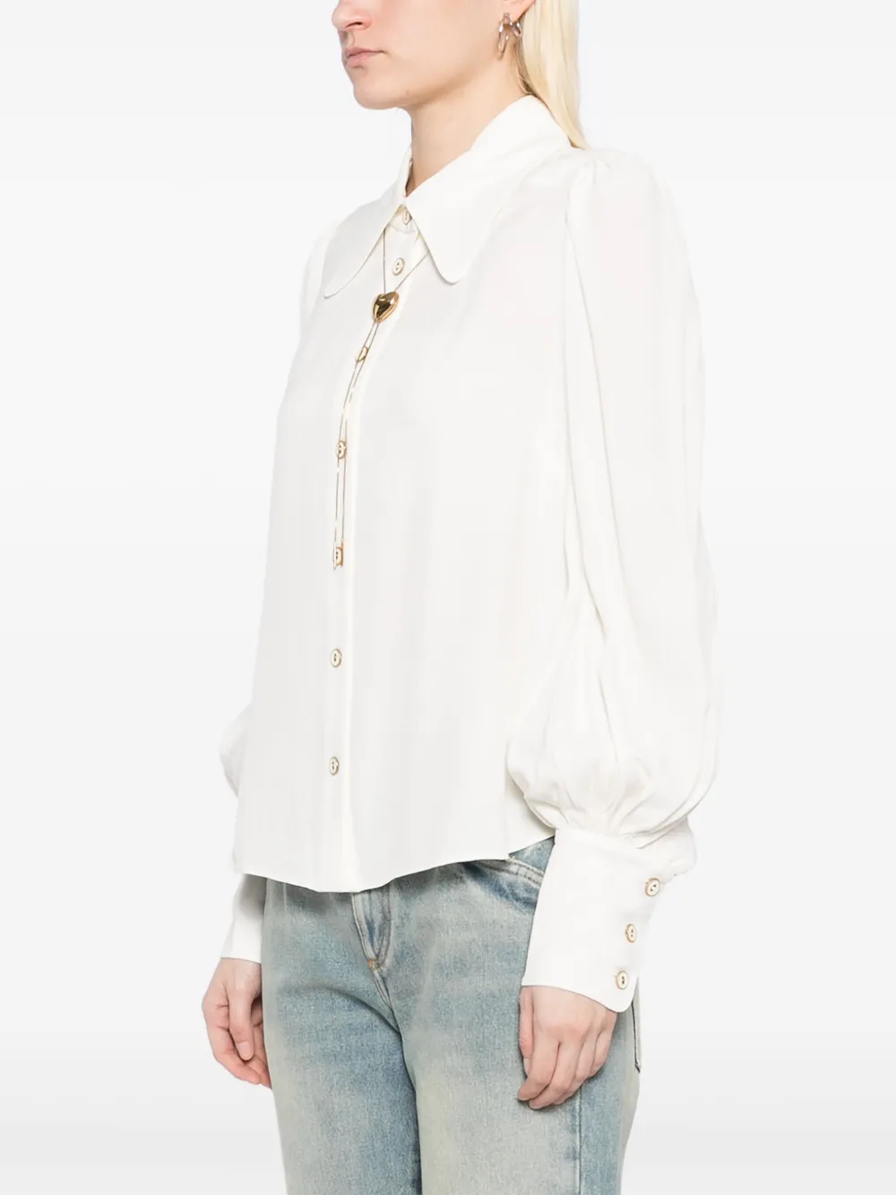 Shop Zimmermann Collared Blouse In 白色