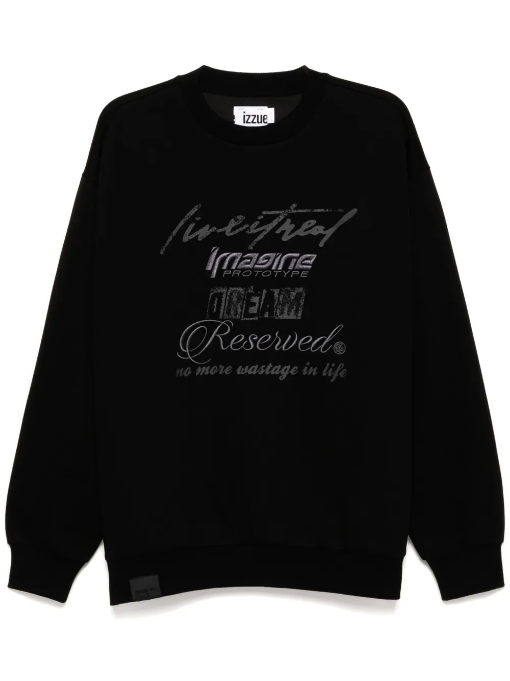 izzue text sweatshirt | Black | Image 1