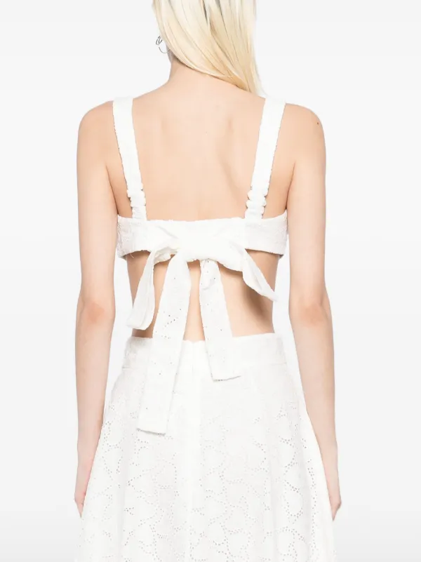 ZIMMERMANN Crush Embroidered Bralette | White | FARFETCH JO