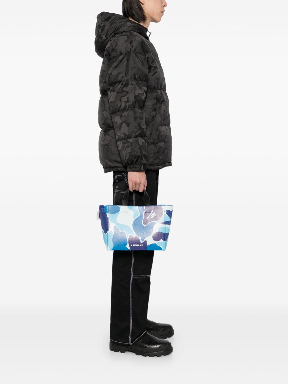 A BATHING APE® Abc tas met camouflageprint - Blauw