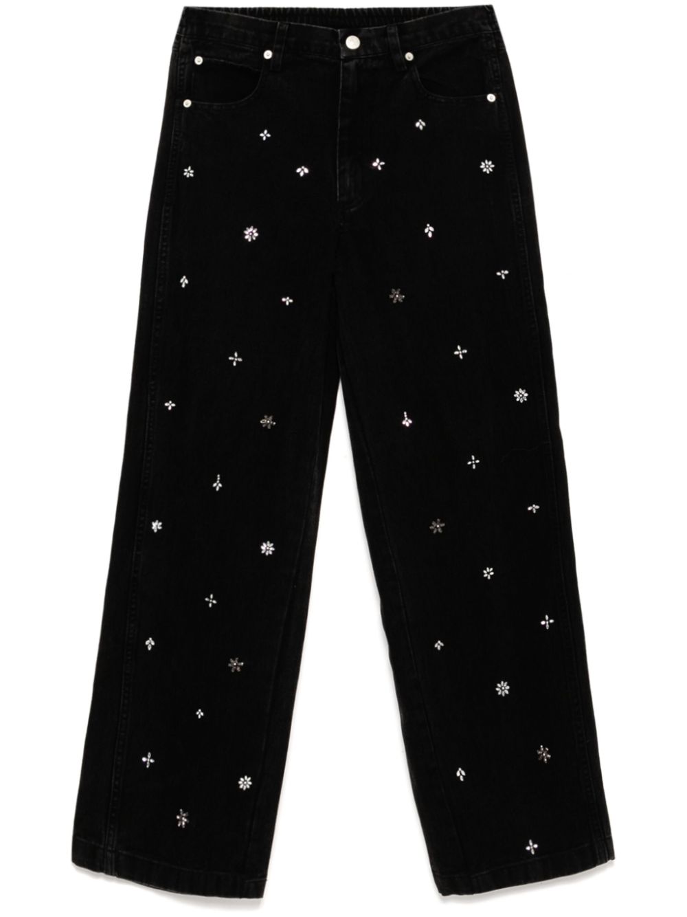 crystal-embellished jeans