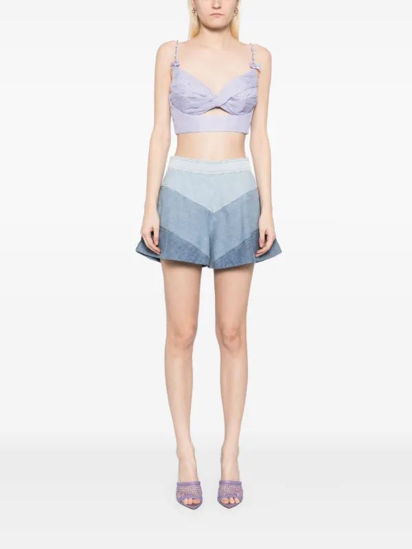ブラジャー ZIMMERMANN CRUSH COTTON BRALETTE ZIMMERMANN Crush Twist Front Bralette | Purple | FARFETCH