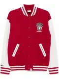 AAPE BY *A BATHING APE® moonface logo varsity jacket - Red
