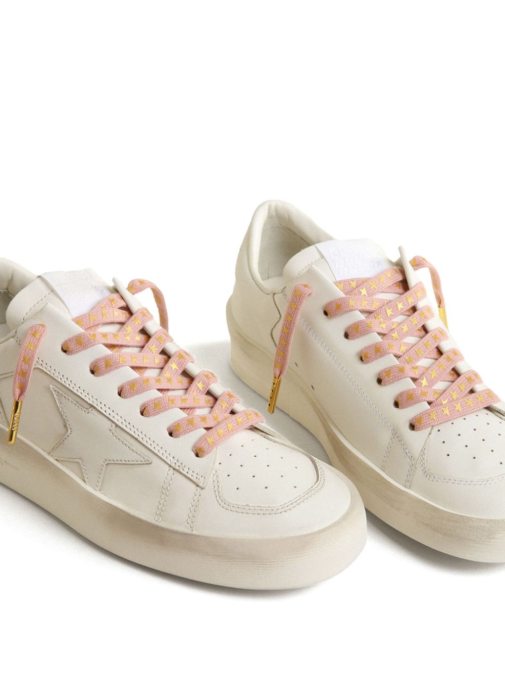 Golden Goose star-print shoe laces - Roze