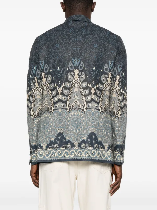 ETRO ペイズリー ジャケット | ブルー | FARFETCH JP