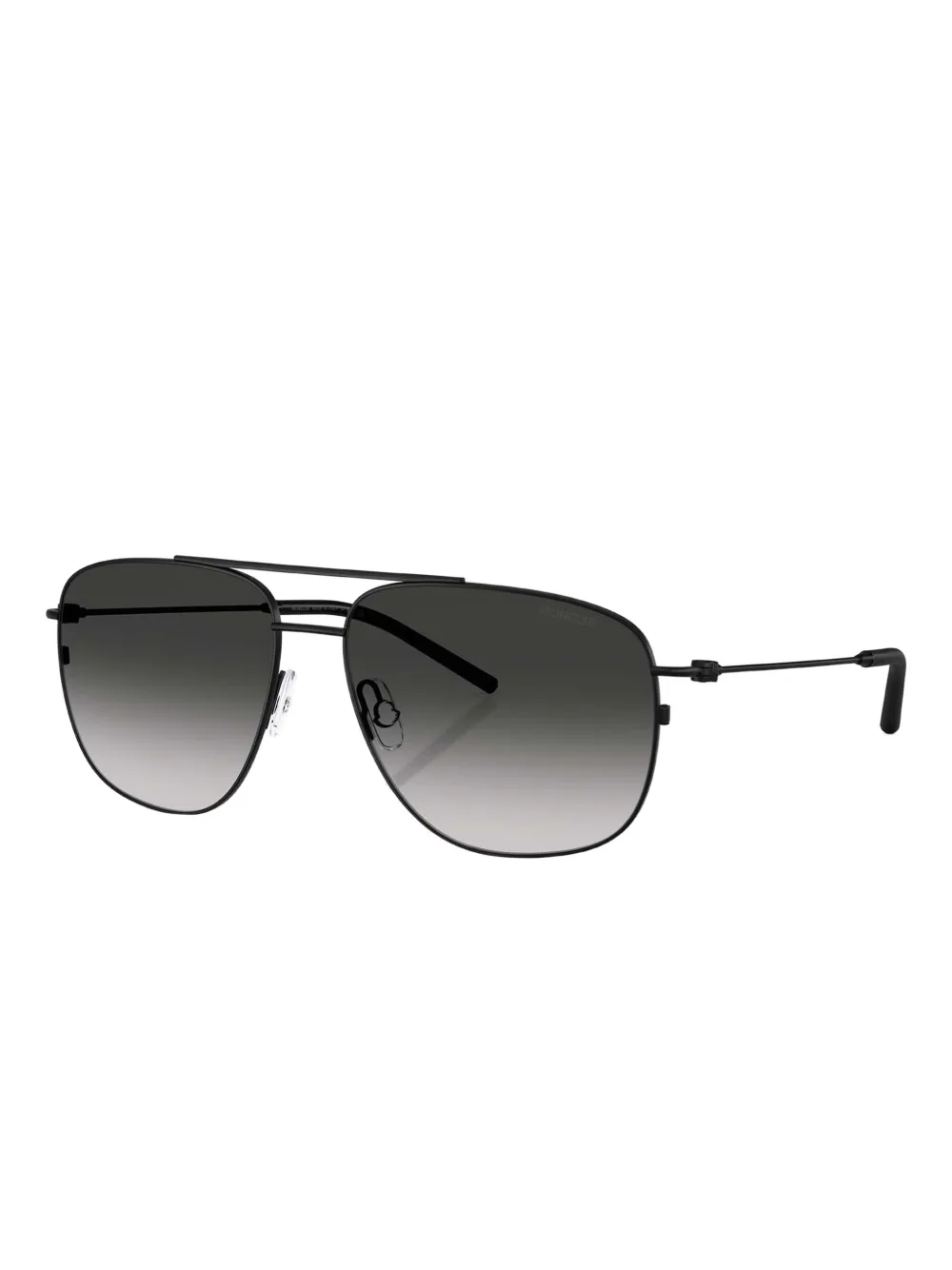 Moncler Eyewear Alumini zonnebril met piloten montuur - Zwart