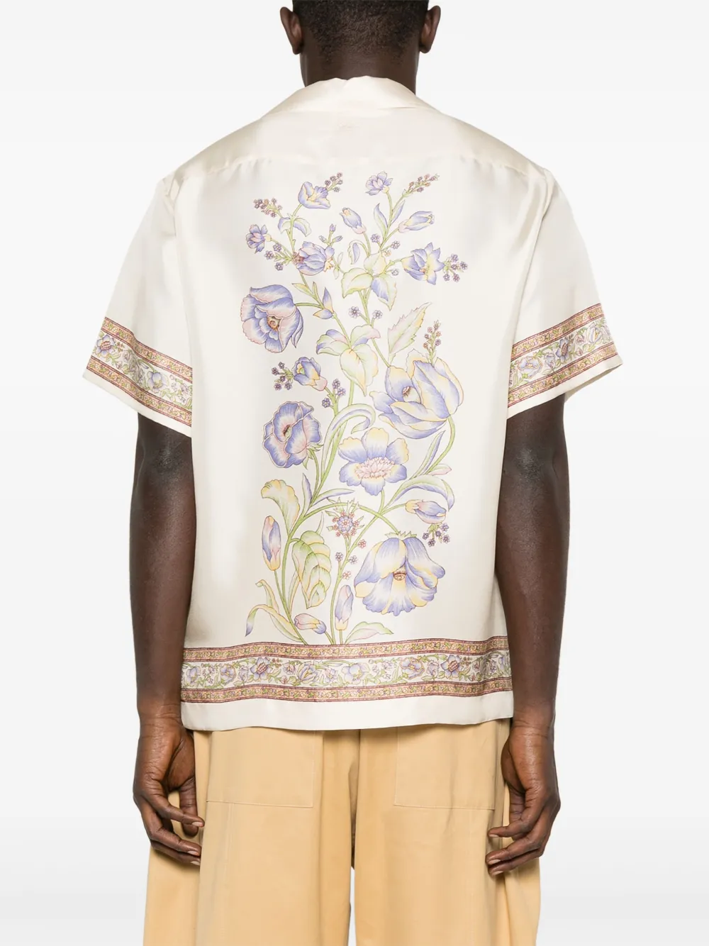 ETRO Bowlingshirt met bloemenprint Beige