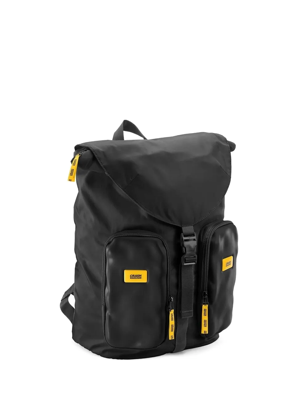 Crash Baggage Quilted Flap Backpack In Black