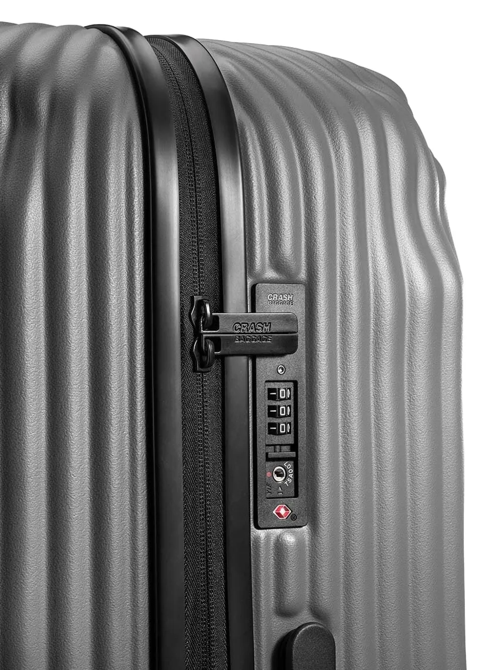 Crash Baggage Ribbed-texture Cabin Suitcase In Gray