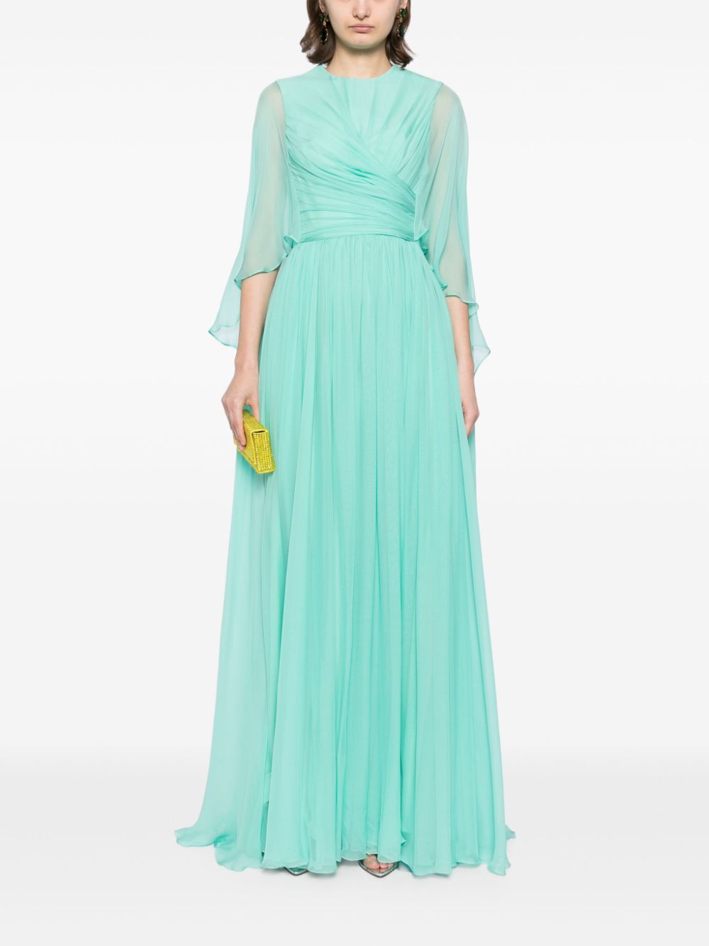 Zuhair Murad Gedrapeerde avondjurk - Groen