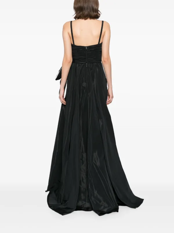Zuhair Murad Draped Taffeta Gown | Black | FARFETCH OM