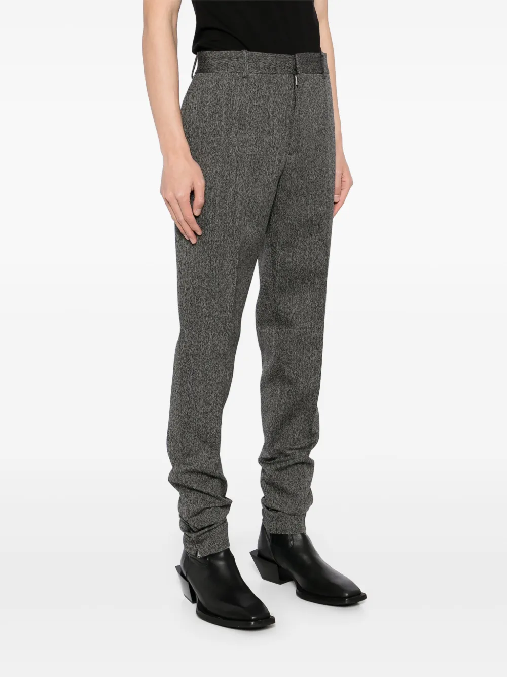 Jil Sander Wollen pantalon met textuur Grijs
