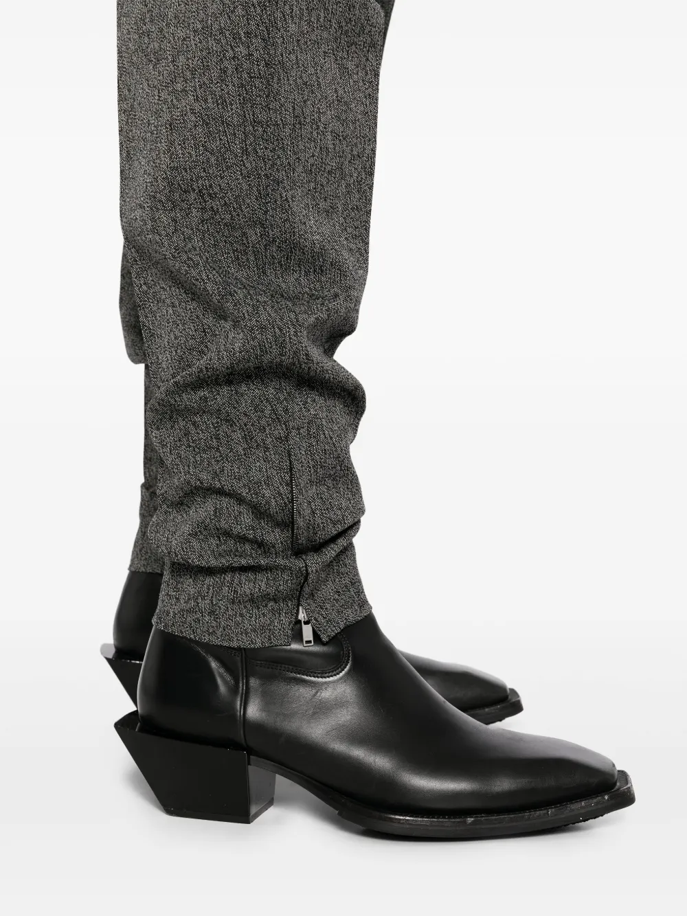 Jil Sander Wollen pantalon met textuur Grijs