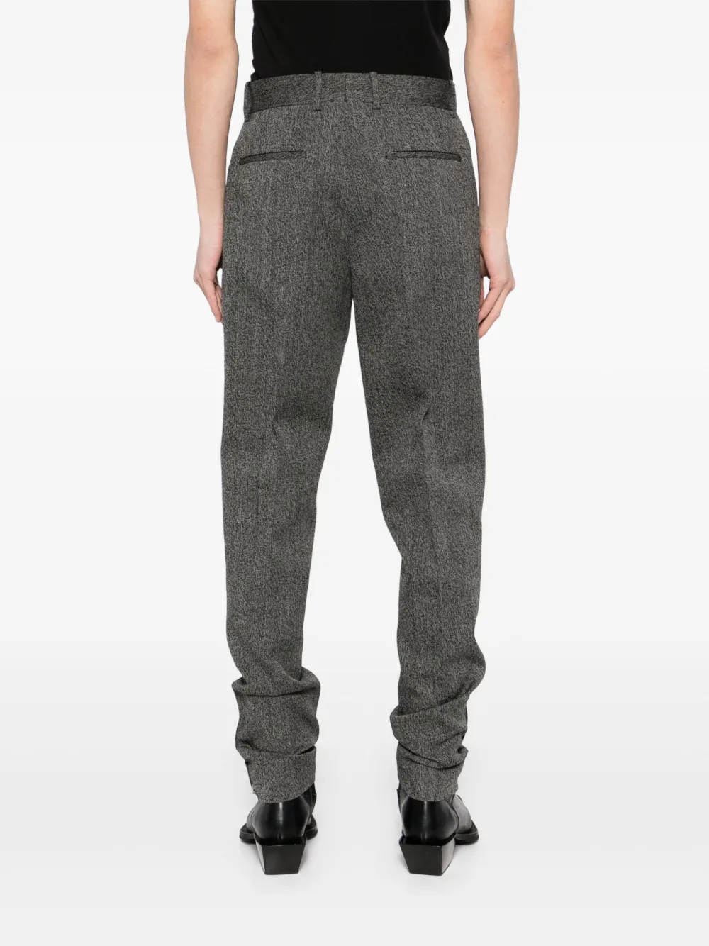 Jil Sander Wollen pantalon met textuur Grijs