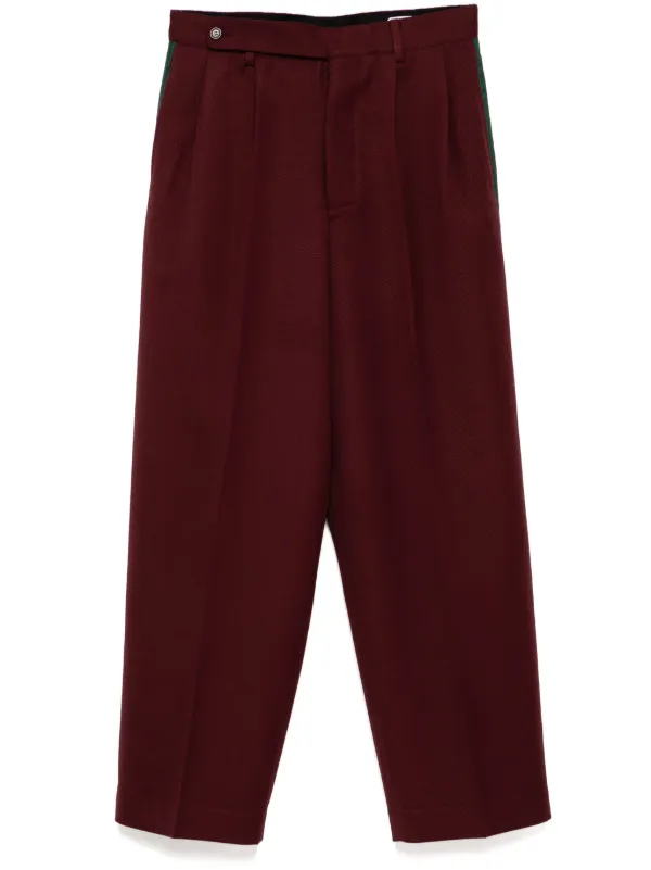 Bode Riding Twill Braided Trousers in Purple