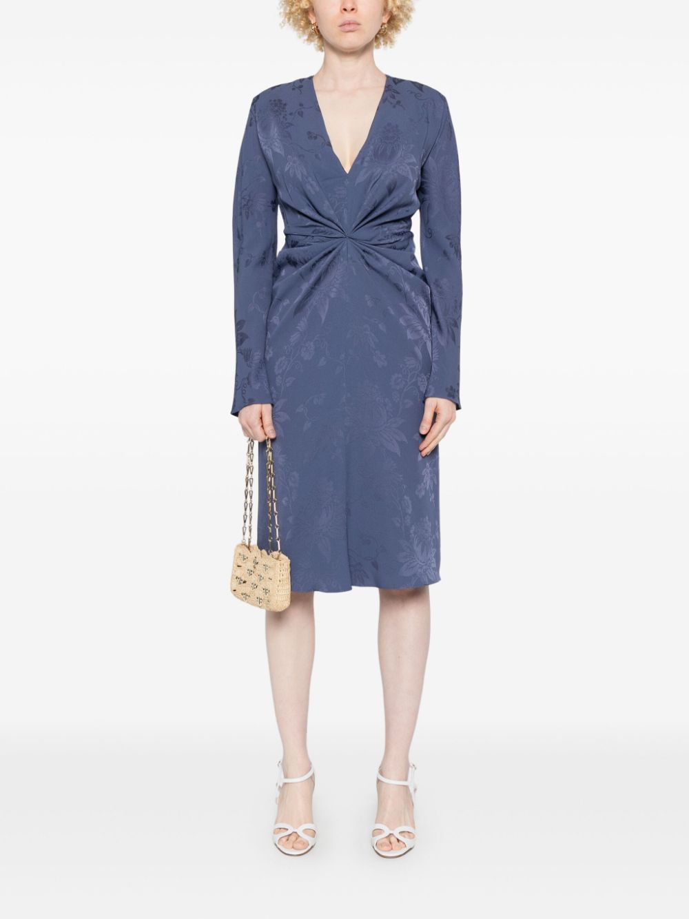 ETRO Midi-jurk met jacquard - Blauw