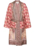 ETRO placed-print silk robe - Orange