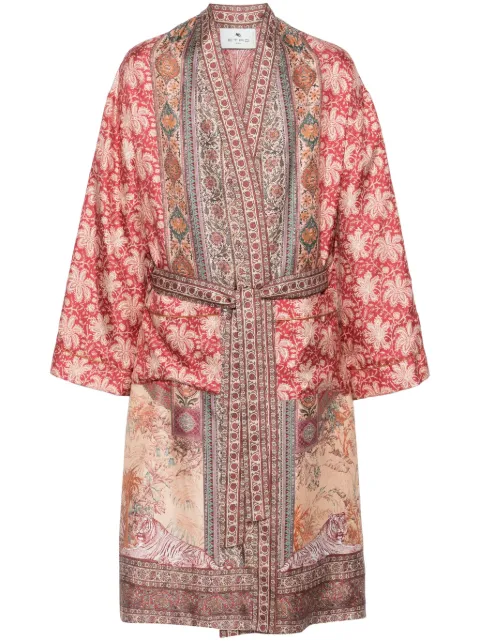 ETRO placed-print silk robe