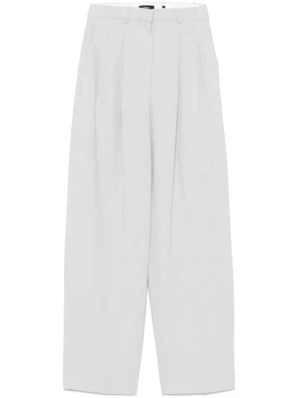 Theory Double-pleat Trousers in Grey