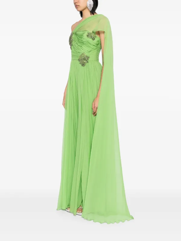 Zuhair Murad Chiffon Gown | Green | FARFETCH