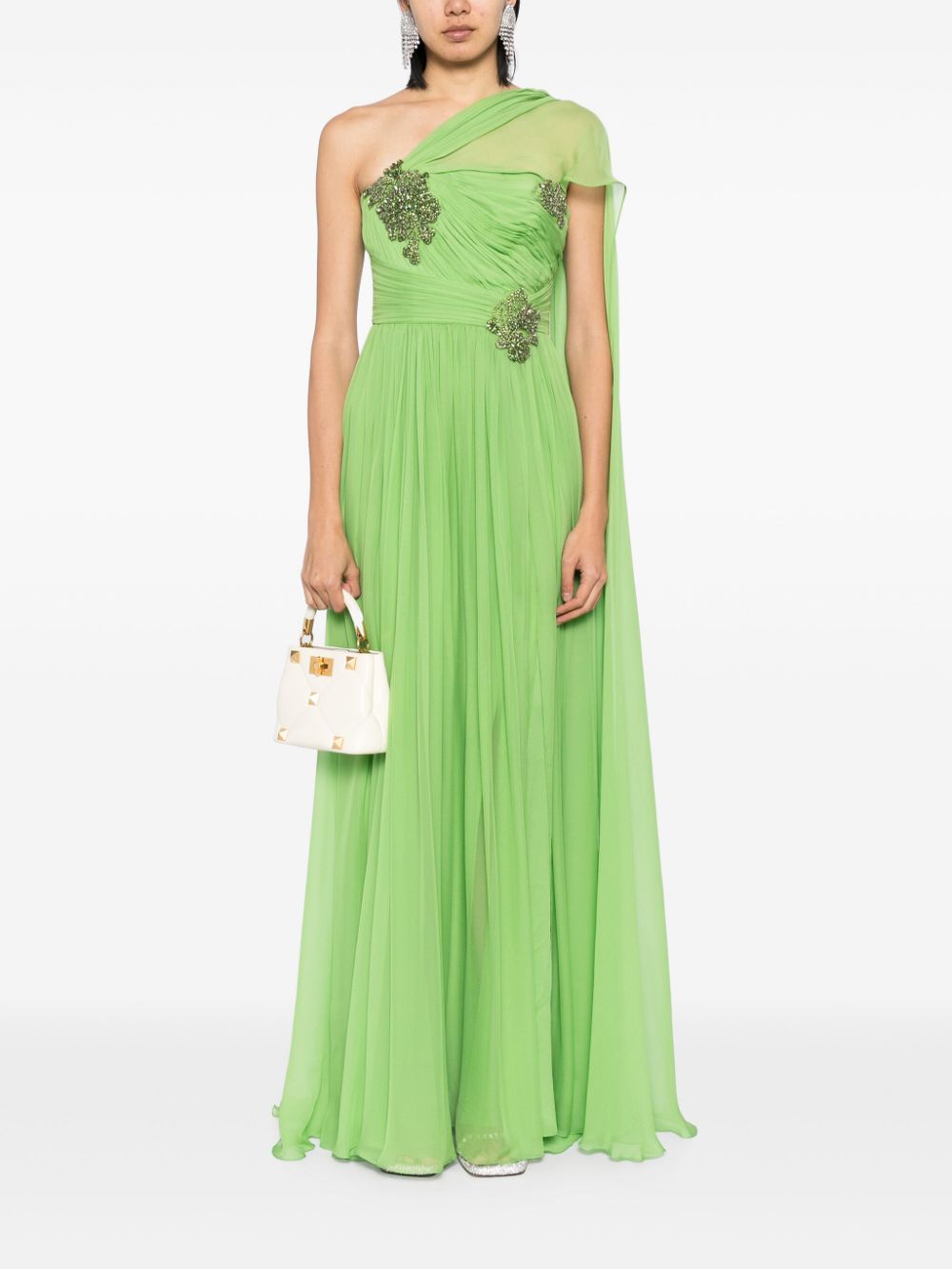 Zuhair Murad chiffon gown - Groen