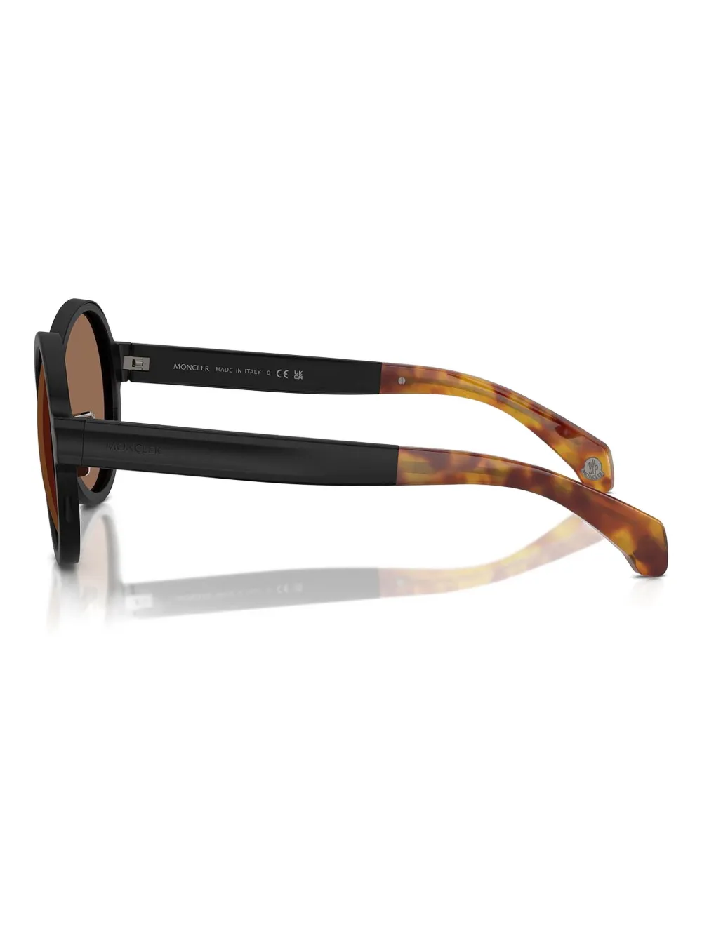 Moncler Eyewear Zonnebril met rond montuur Zwart