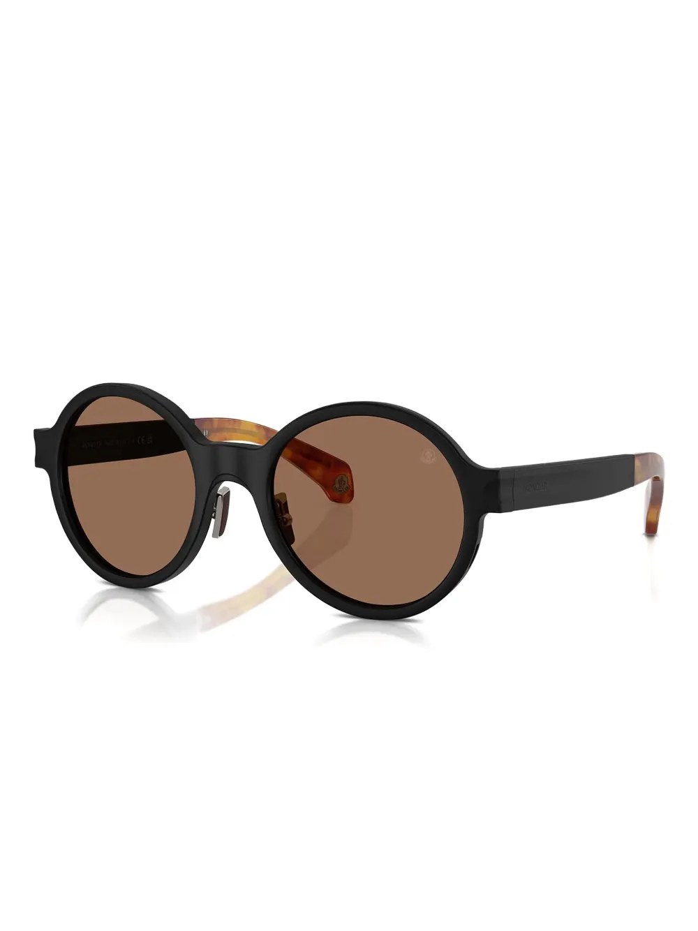 Moncler Eyewear Zonnebril met rond montuur Zwart