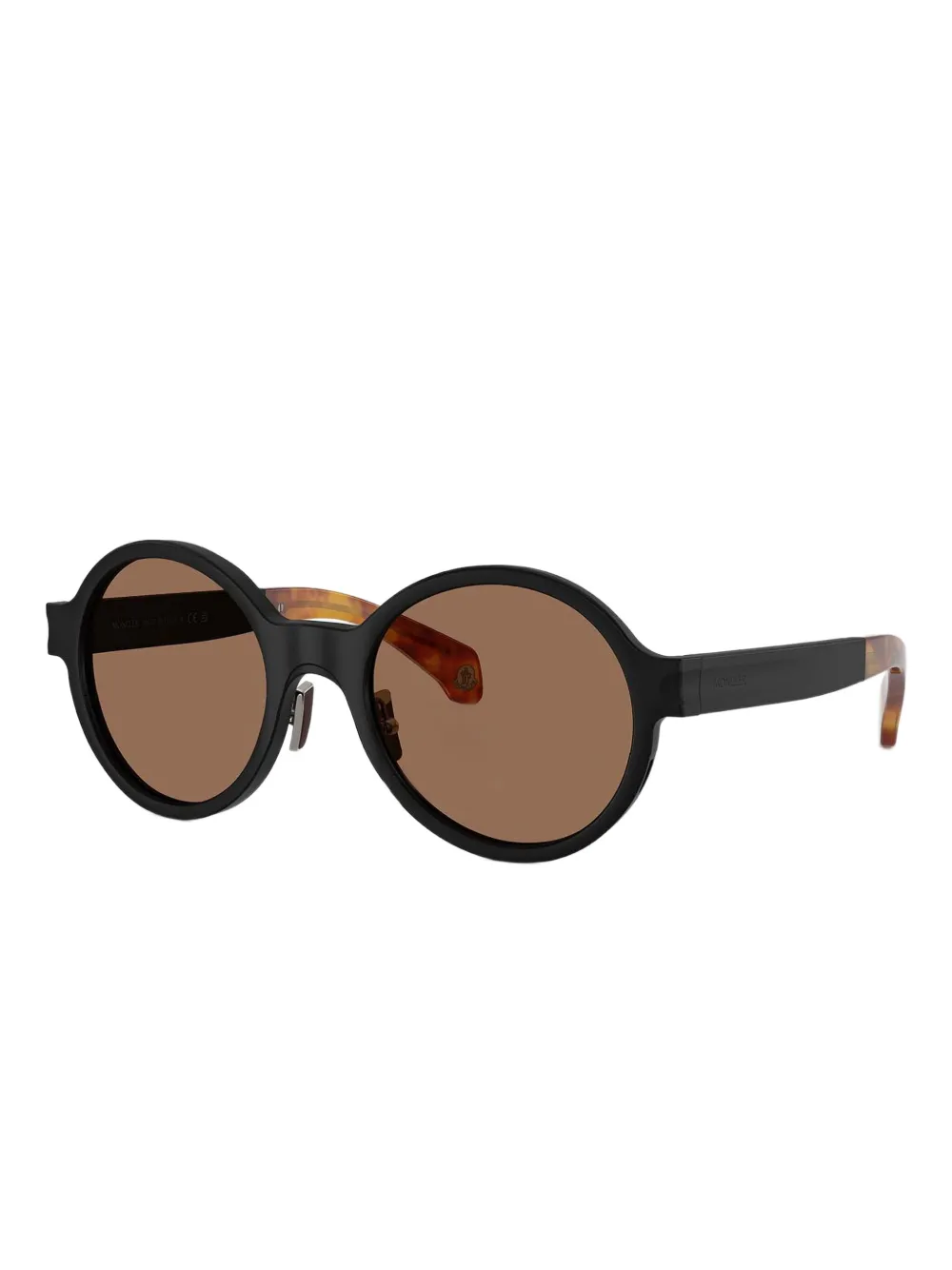 Moncler Eyewear Zonnebril met rond montuur - Zwart