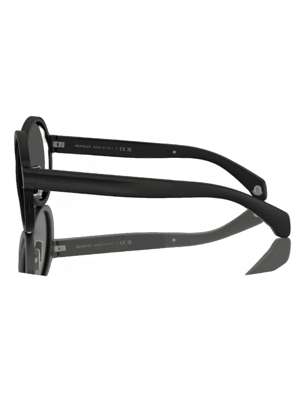 Moncler Eyewear Zonnebril met rond montuur Zwart