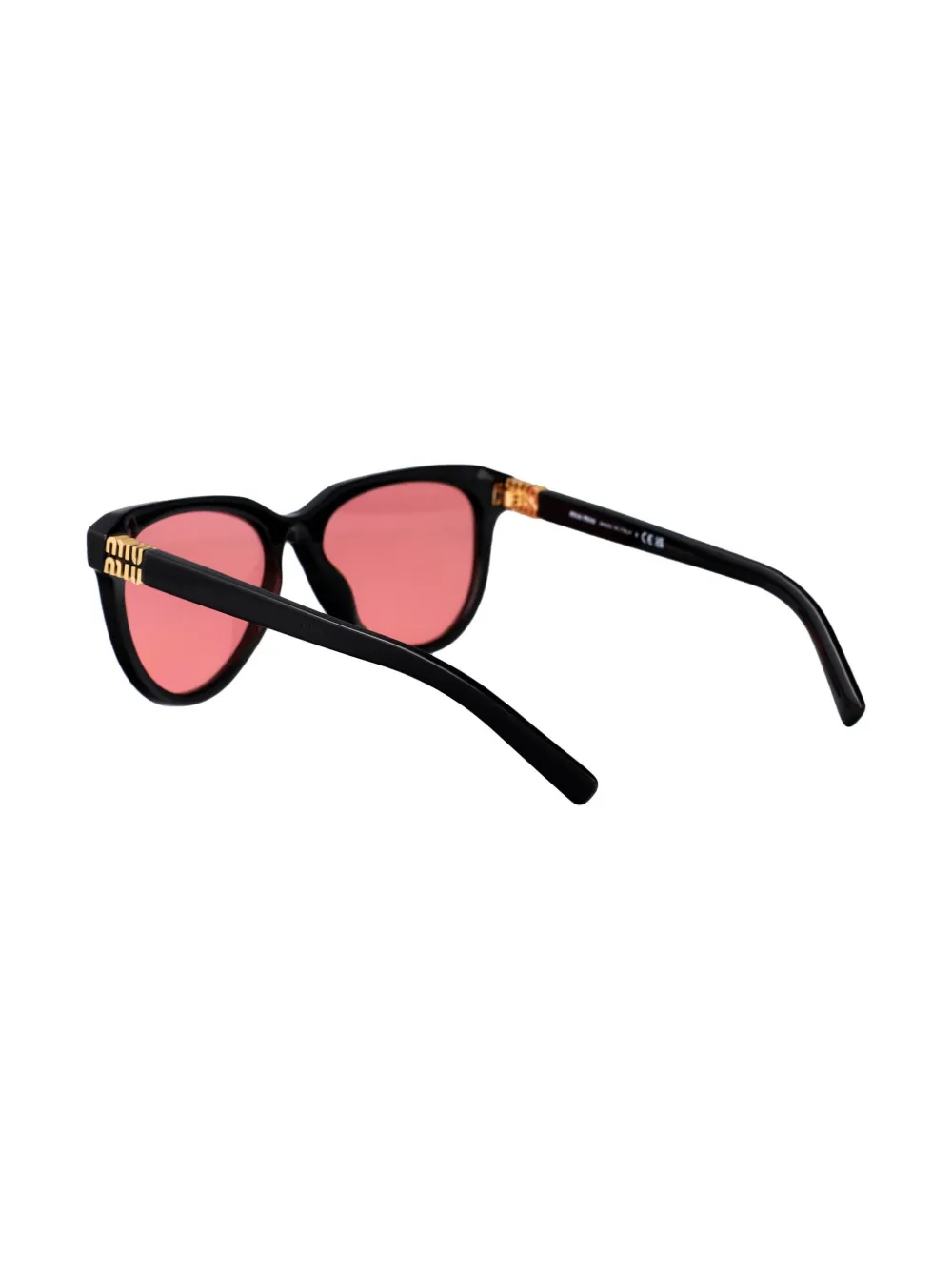 Miu Eyewear Zonnebril met cat-eye montuur Zwart