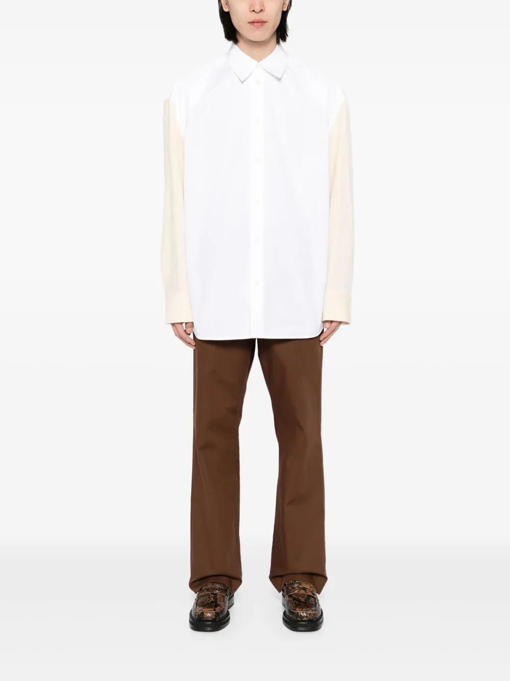 Jil Sander Rok met patchwork - Wit