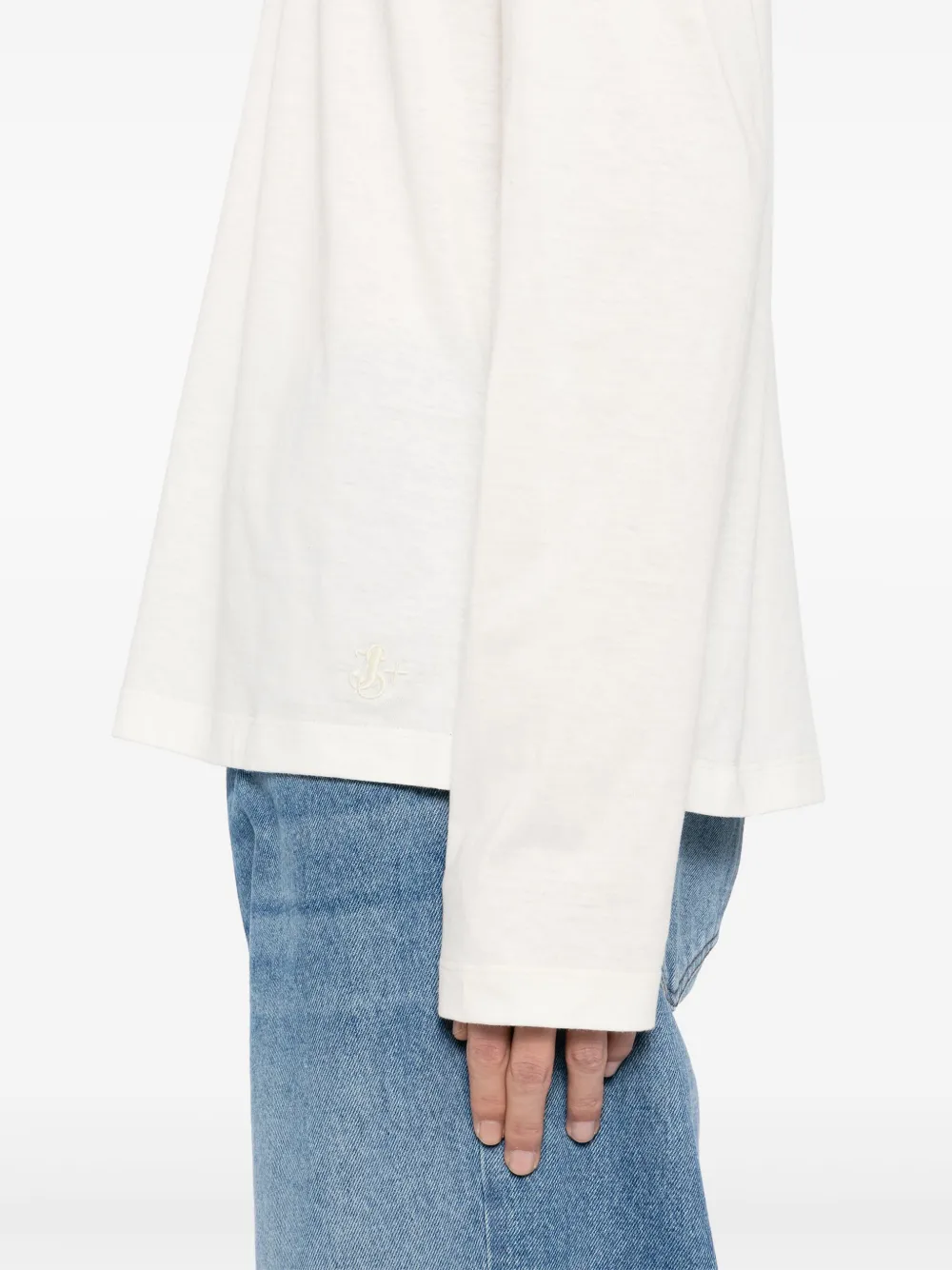 Jil Sander T-shirt met lange mouwen Wit