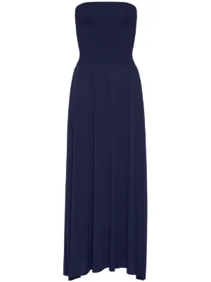 alc renzo dress blue A.L.C. Women's Renzo II Satin Pleated Dress in Riviera, Size 14