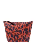 ERES Pocket spotted-print pouch - Brown