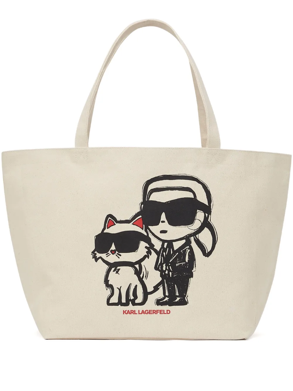 Karl Lagerfeld Ikonik Karl & Choupette shopper Wit