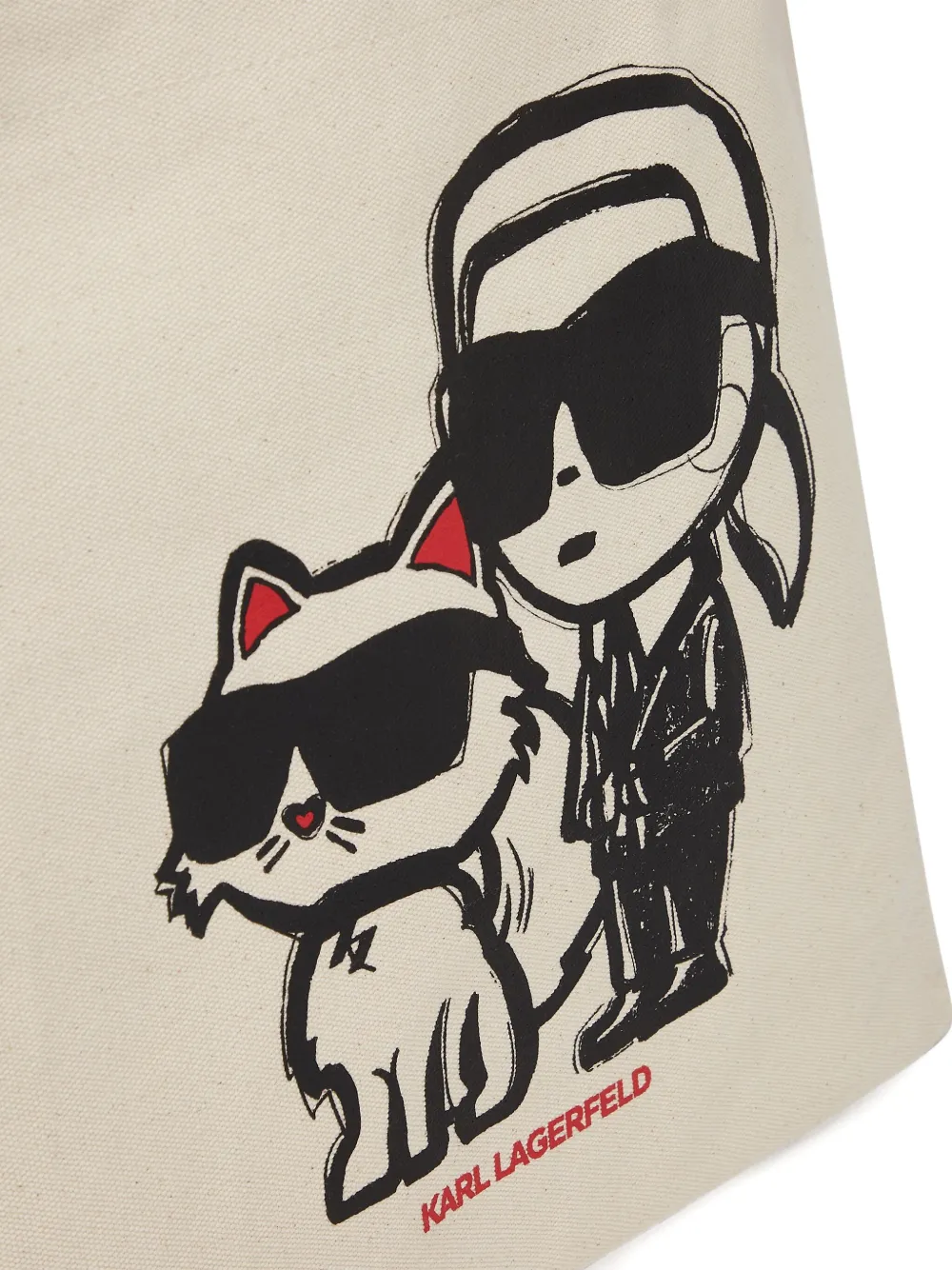 Karl Lagerfeld Ikonik Karl & Choupette shopper Wit