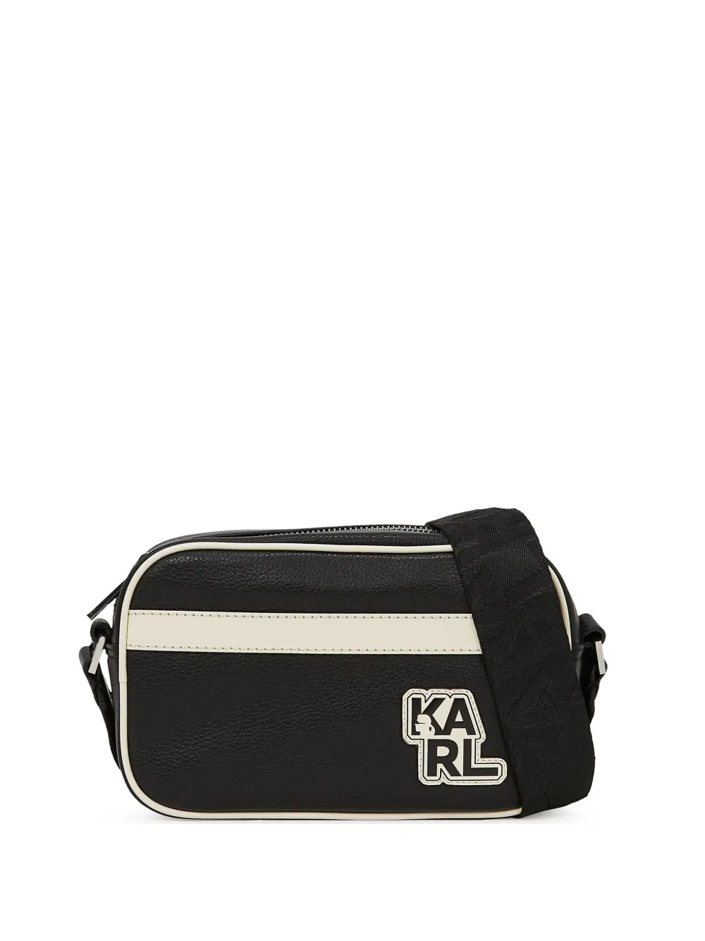 Karl Lagerfeld K/athleisure contrasting-panel messenger bag | Black | Image 1