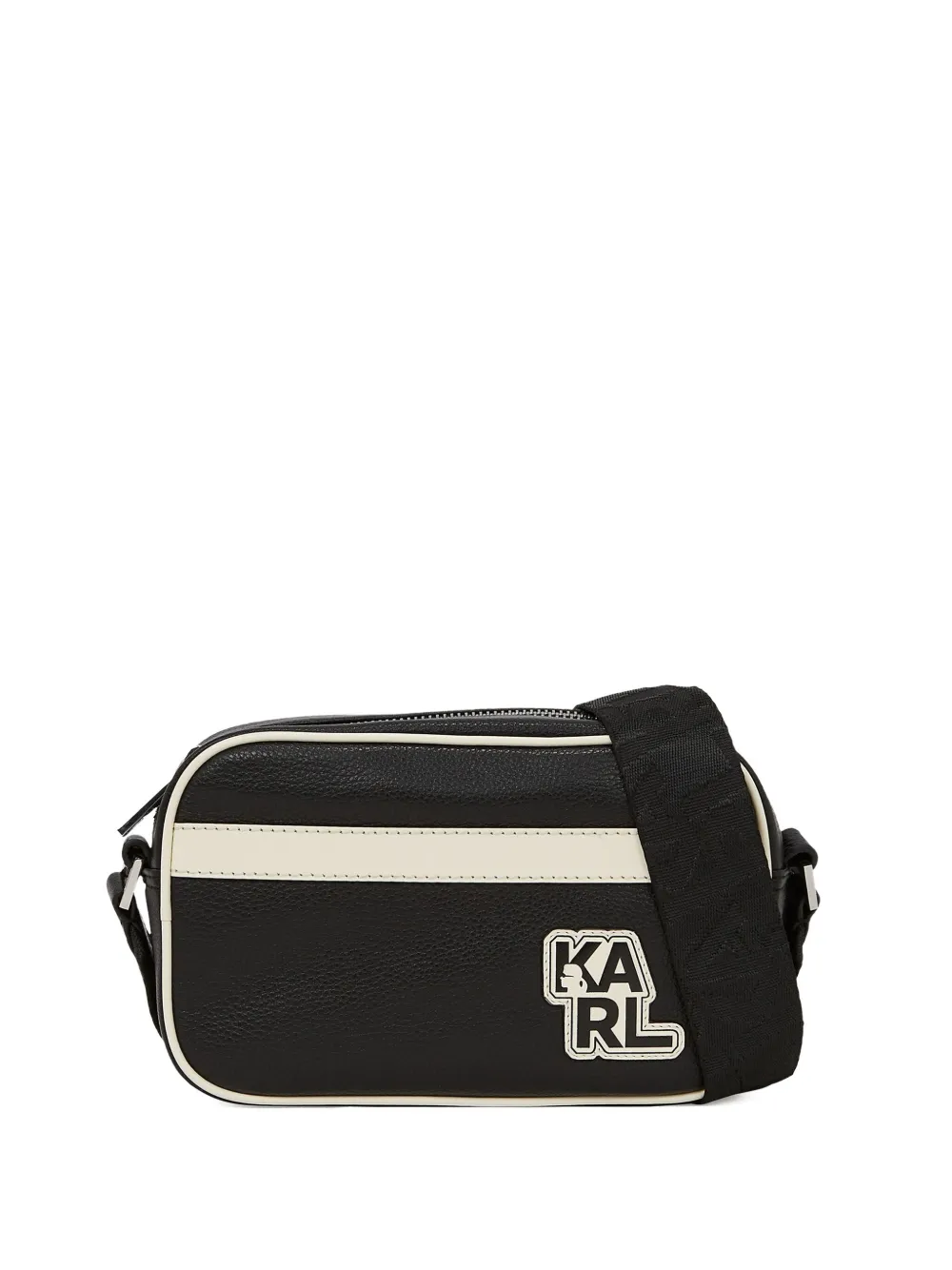 Karl Lagerfeld K/athleisure contrasting-panel messenger bag | Black | Image 1