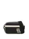 Karl Lagerfeld K/athleisure contrasting-panel messenger bag - Black