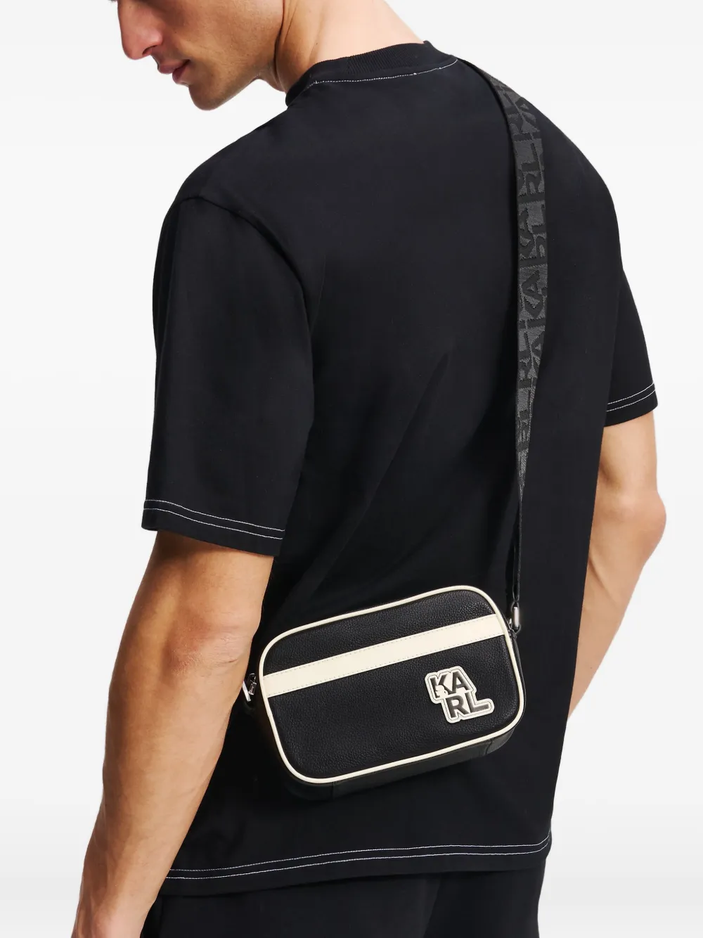 Karl Lagerfeld K/athleisure contrasting-panel messenger bag | Image 2