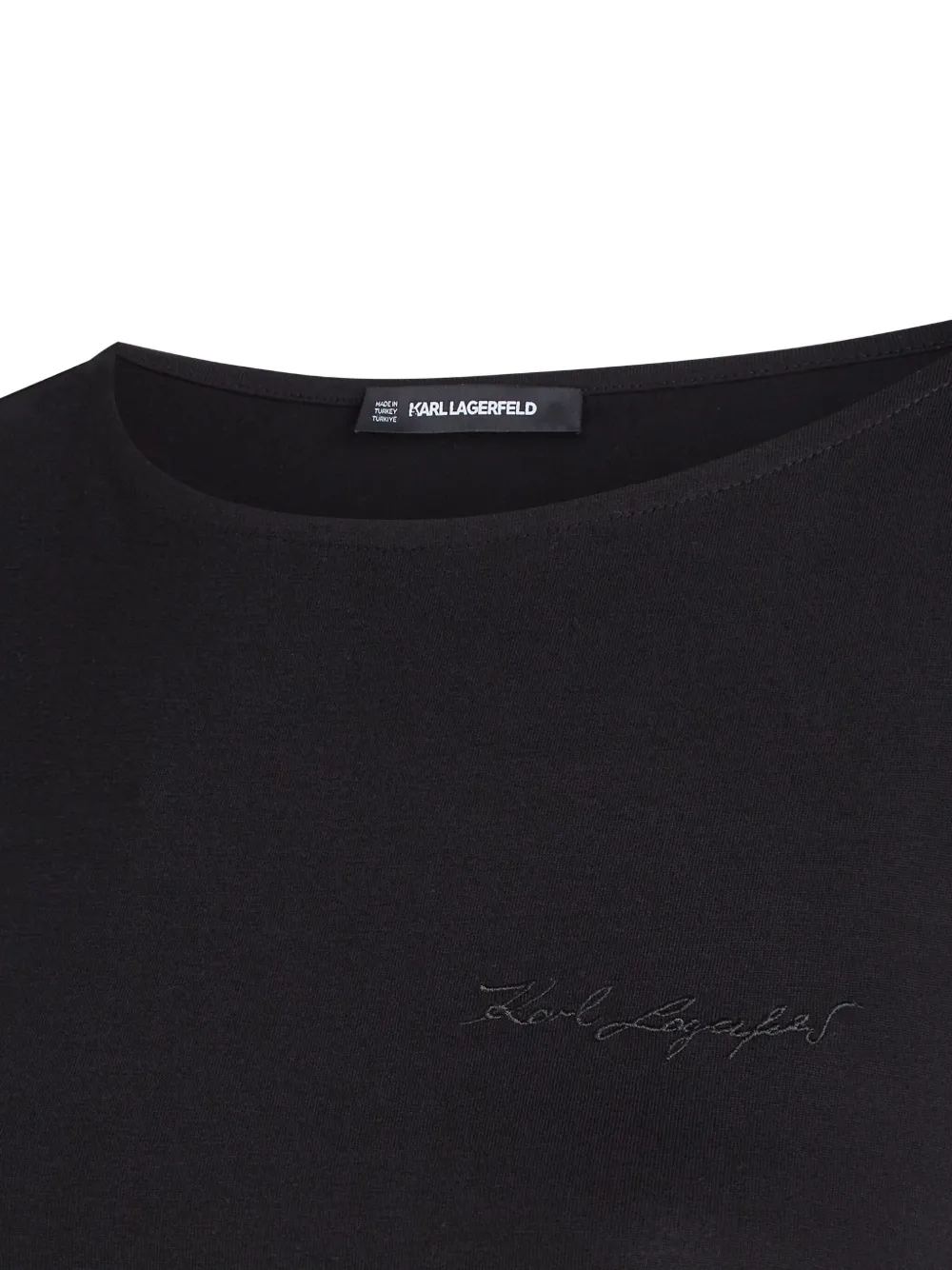 Karl Lagerfeld Boat-neck Tank Top In Black
