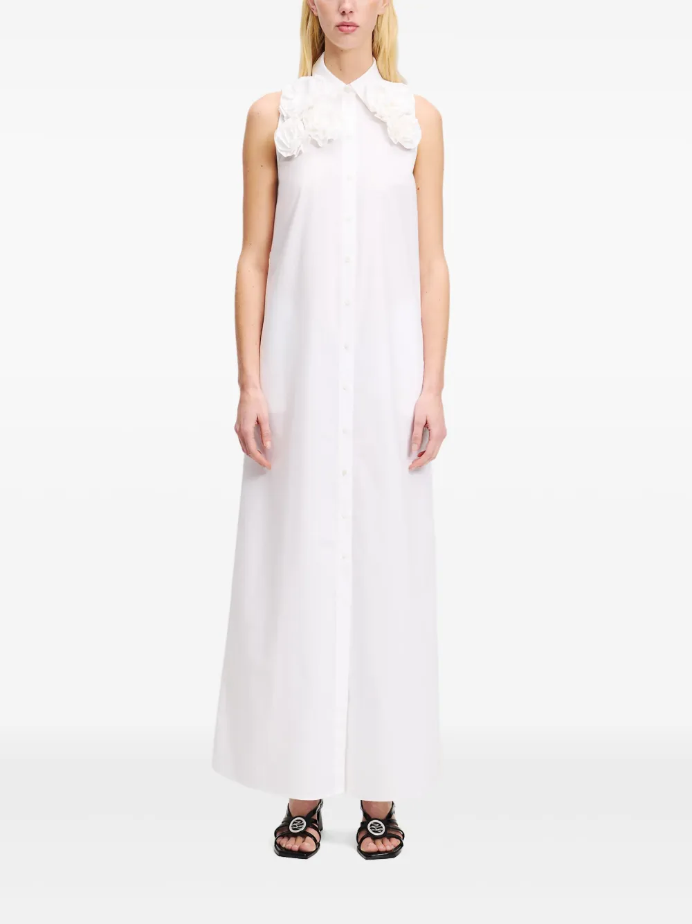 Karl Lagerfeld Maxi-jurk met bloemenpatch - Wit