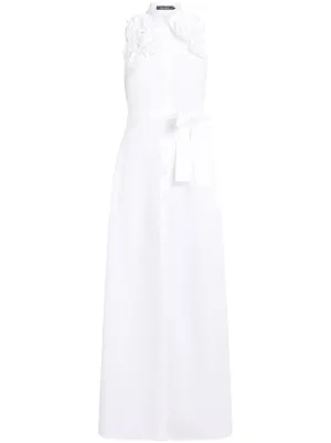 chinese dress ladies Linen Mandarin Neck Maxi | Modest Maxi Dresses main image 0