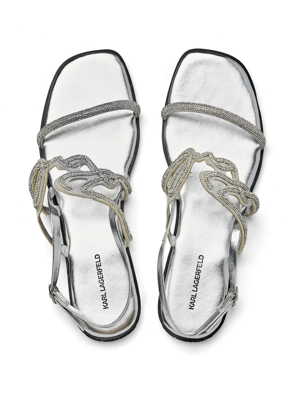 Karl Lagerfeld Olympia signia sandals Silver