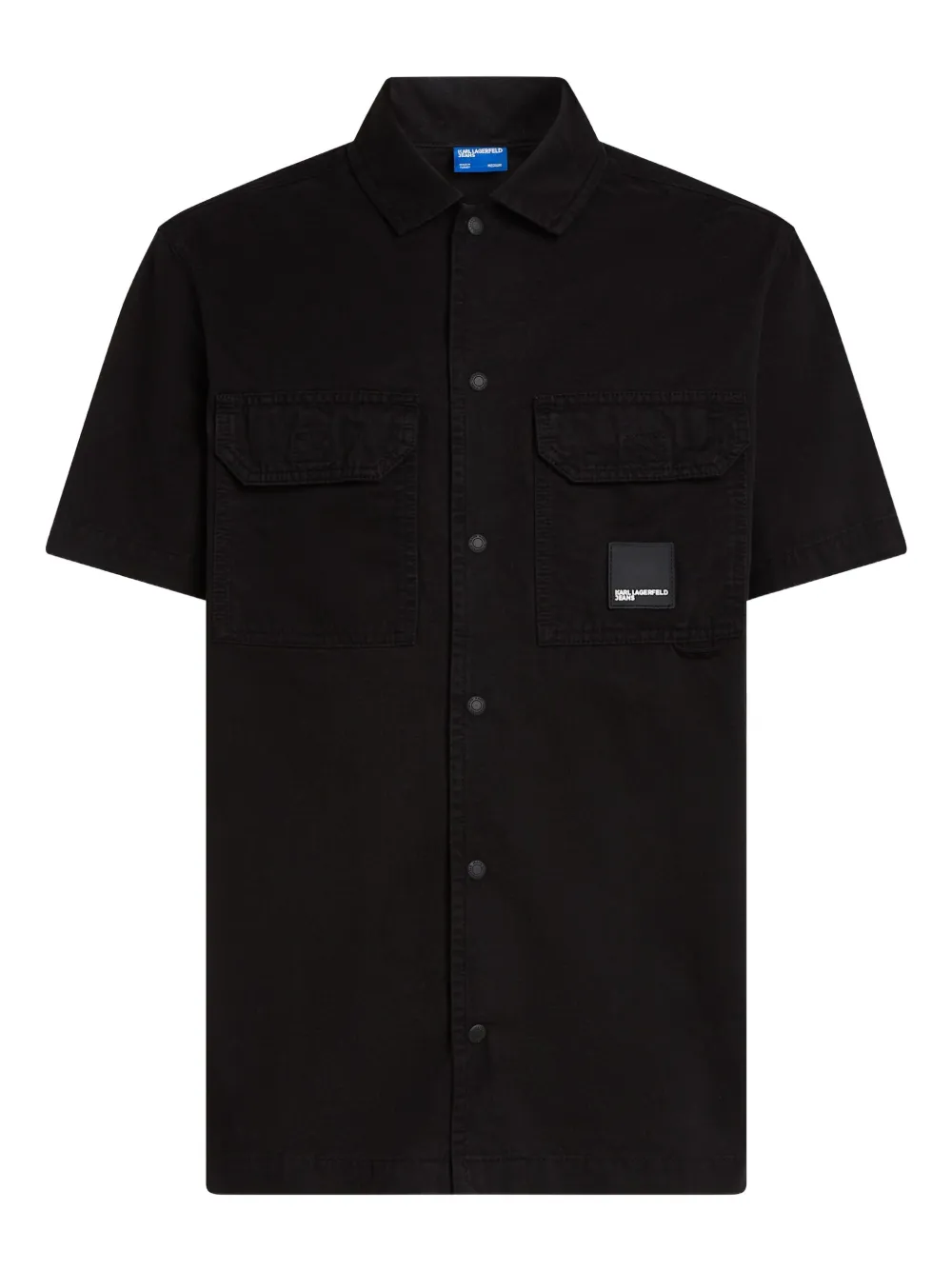 Karl Lagerfeld Jeans Overhemd met logopatch Zwart