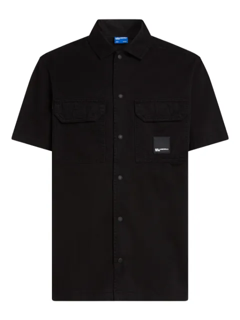Karl Lagerfeld Jeans logo-patch shirt