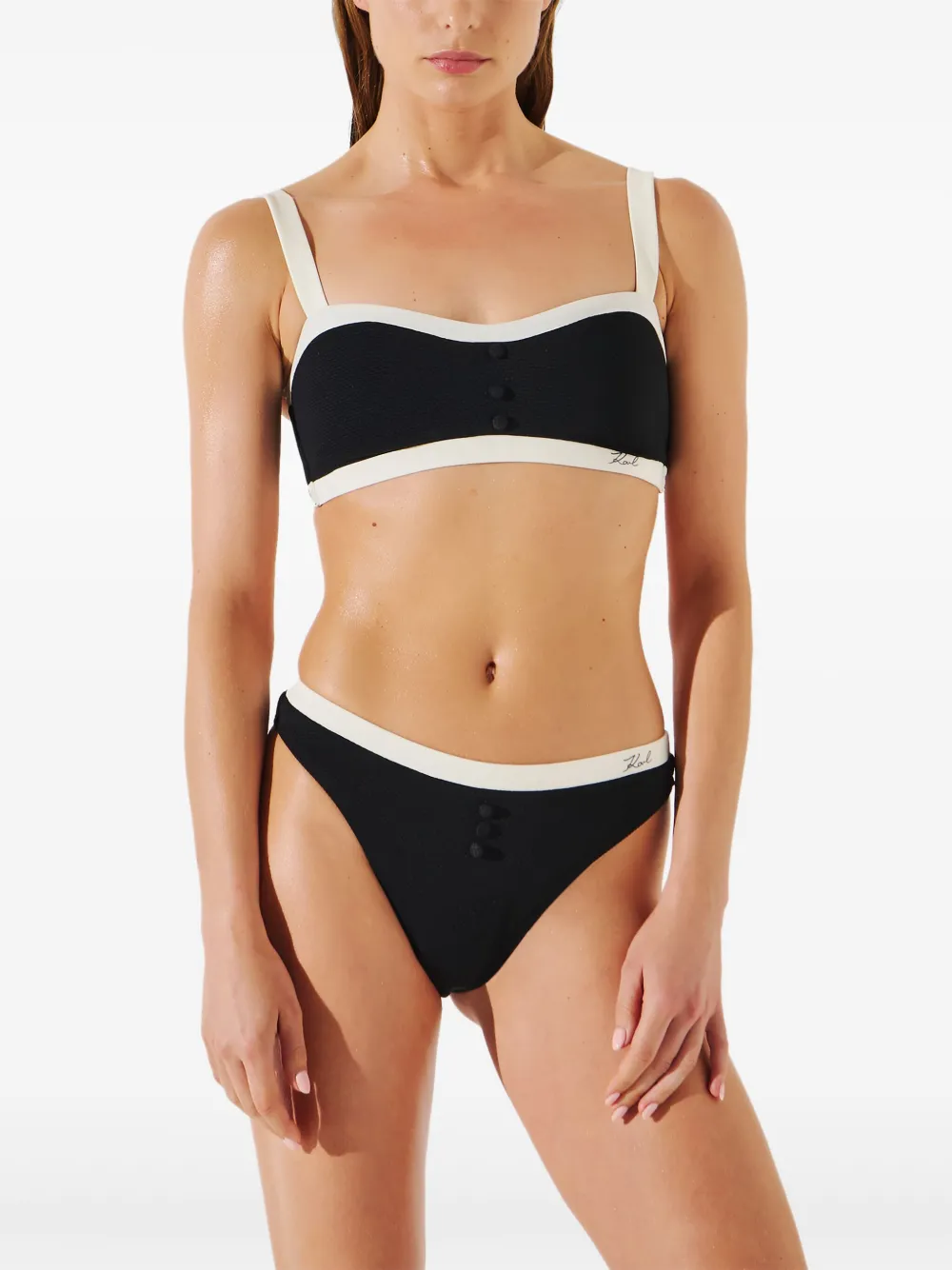 Karl Lagerfeld bikini bottom monocromático | Bikinis | Image 2